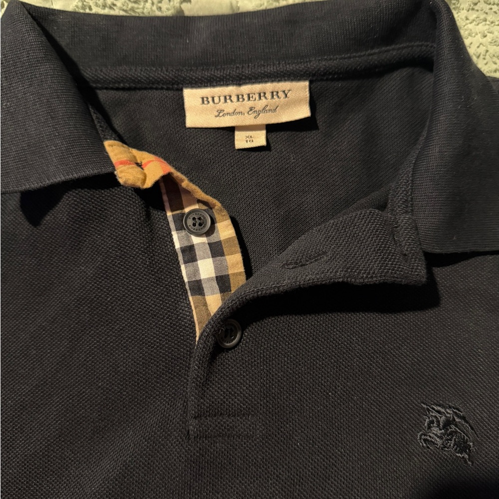 Burberry Men's Polo Shirt with Check Accent